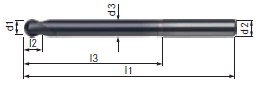 哈恩庫(kù)博超長(zhǎng)整體硬質(zhì)合金球頭銑刀16749200