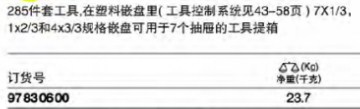 達威力寶馬（BMW)汽車車間用工具套裝97830600